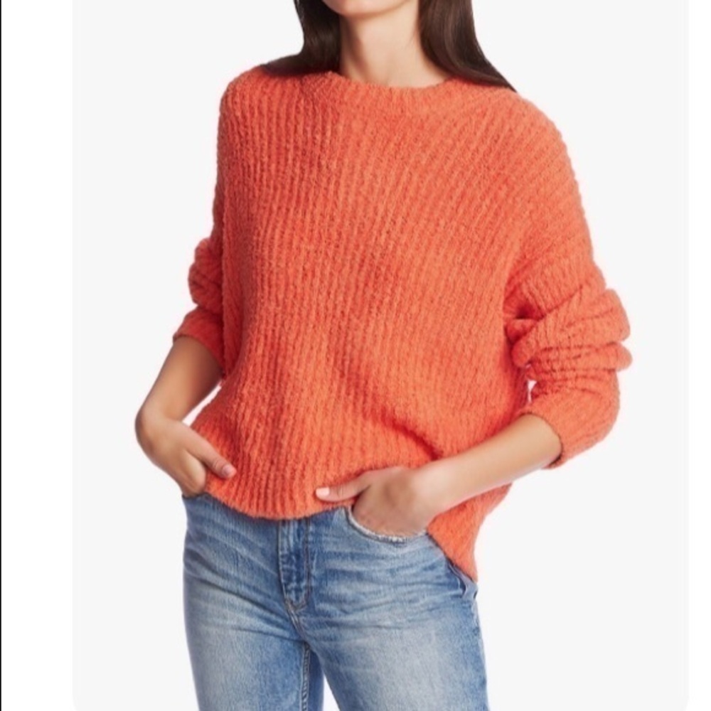 1.State texture ribbed sweater